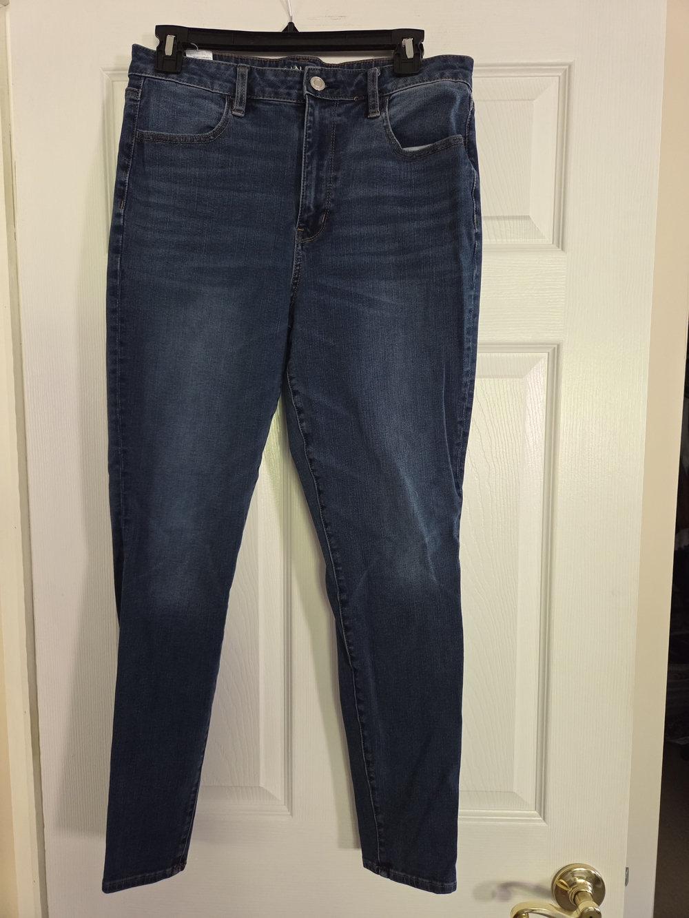 American Eagle Dark Wash Super Hi-Rise Jeggings 360 Next Level Stretch 12